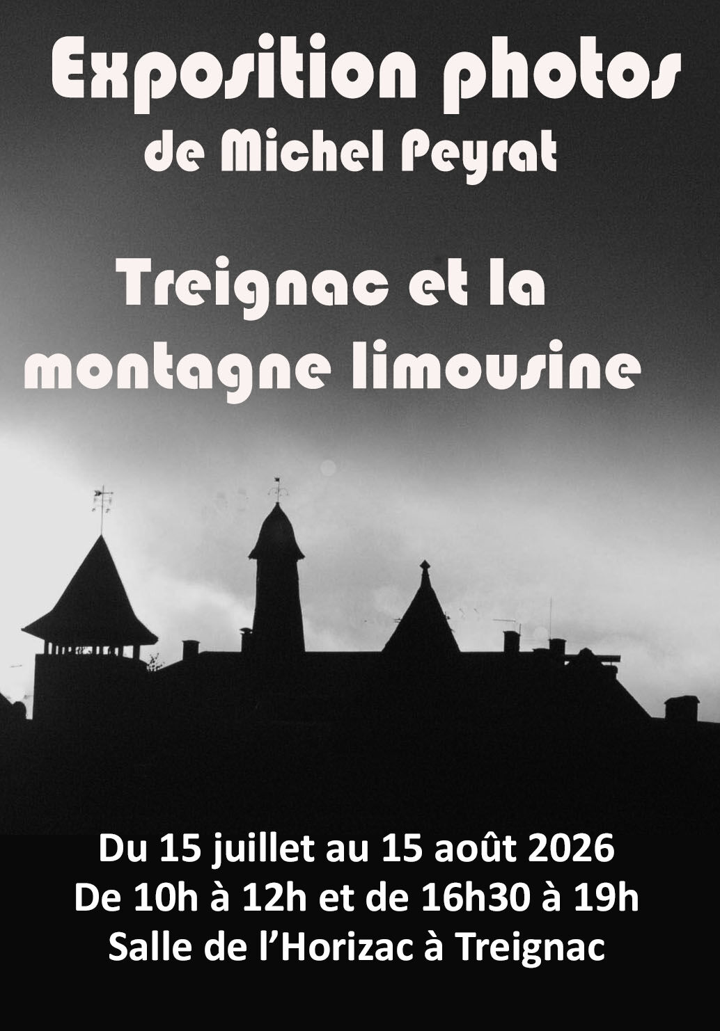 AFFICHE exposition photos de Treignac